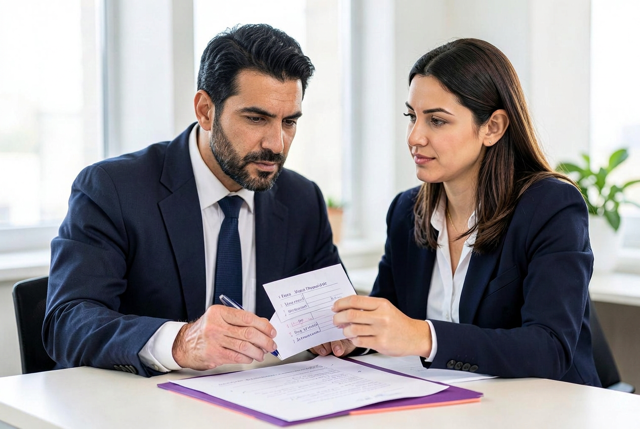 Greek colleagues checking a clear consent process